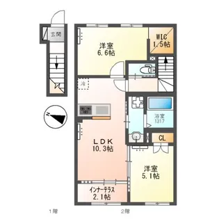 ローザ フェリーチェ【2階】の間取り