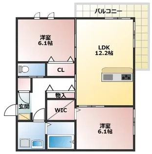 ロイヤルクレヴィア【301号室】の間取り