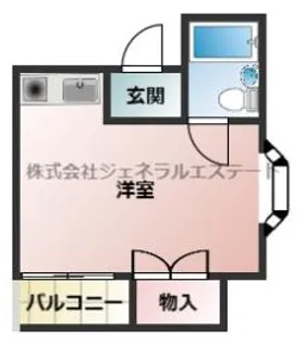 アクティ大和10【3B号室】の間取り