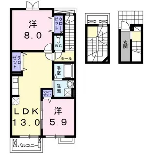 レジデンス・ブルーローズ【3階】の間取り