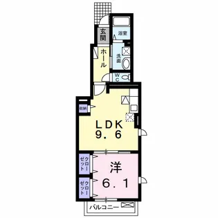 ベル・エトワールB【1階】の間取り