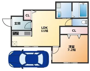 フォレセーヌ【101号室】の間取り