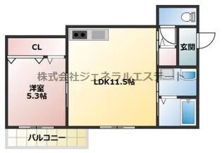 GMビルズ対馬江【301号室】の間取り