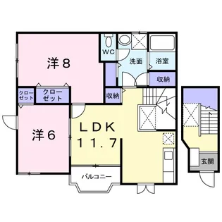 ヴィラサンライズ【2階】の間取り
