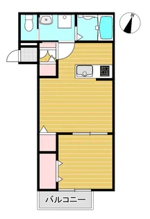 ウィズ交野【202号室】の間取り