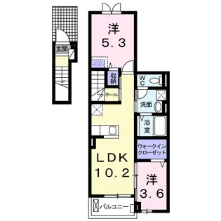 スナグレジデンスS−1【2階】の間取り