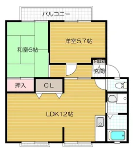 灰塚パークサイドビレッジ【103号室号室】の間取り
