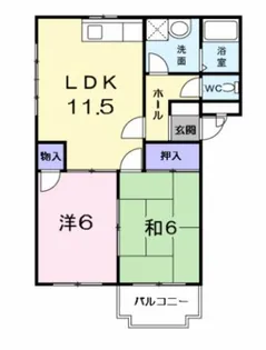 グリーンマンション【3階】の間取り
