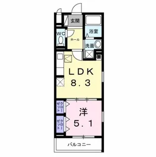 ラ・プレニチュード・アモネーズ【1階】の間取り