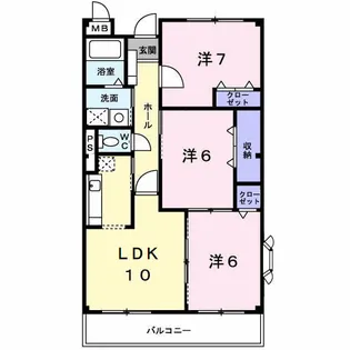 パークウインド【3階】の間取り