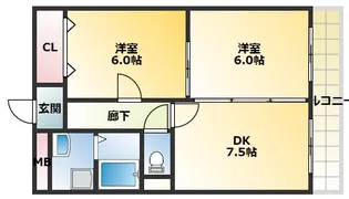 香里プラザ77【3階】の間取り