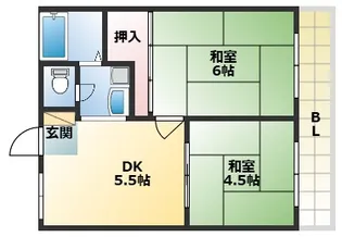 ハイツシャローム【105号室】の間取り