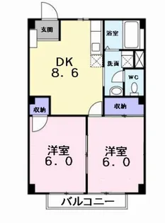 シャルマンコーポ走谷【1階】の間取り