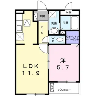 ラ・ルーチェ【1階】の間取り