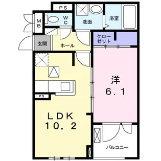 アンダンテ郡津【1階】の間取り
