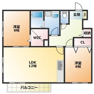 エスポワール住道【2階】の間取り
