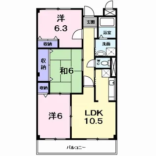 エクセル大峰【3階】の間取り