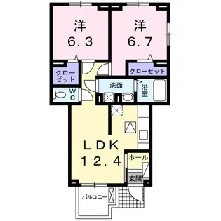 讃良レジデンス【1階】の間取り