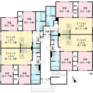 ルナメゾン【C105号室号室】の間取り
