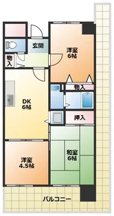 グランドヴィラ香里【405号室】の間取り