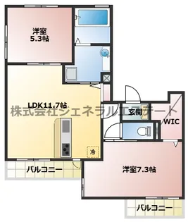 プレステージア忍ヶ丘【2階】の間取り