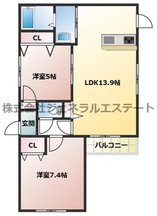 メゾン中野【201号室】の間取り
