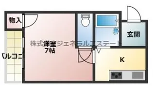 フリーディオ春日町【4階】の間取り