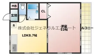 グレースコート香里園【3A号室】の間取り