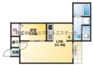 アレグリア香里園【203号室】の間取り