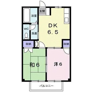 ハイツリバーサイド【2階】の間取り