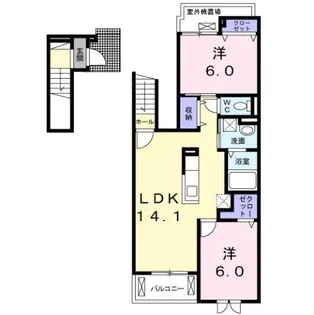 オーキッド プレイス【2階】の間取り