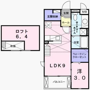 クリ−ル ポッシュT&K【2階】の間取り