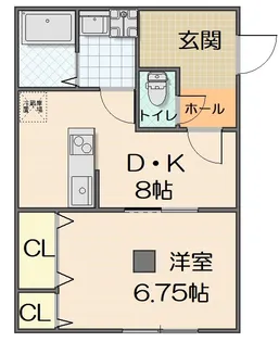 アクアムーン【102号室】の間取り