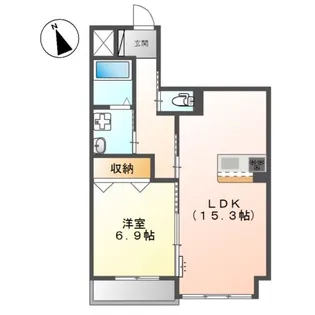 Univaly 美咲【3階】の間取り