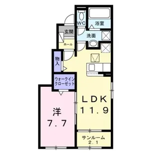 ラ・メゾン・セレニテ【1階】の間取り