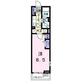 ソレイユ・道【1階】の間取り