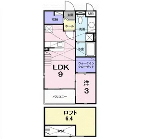 フレスクーラブリッサ【2階】の間取り