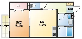 イリスコート忍ケ丘Ⅲ【101号室】の間取り