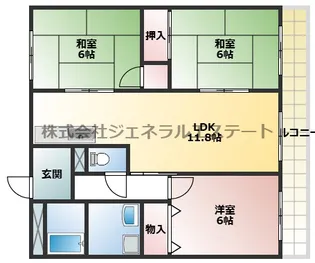 サンハイツ庄内【2階】の間取り
