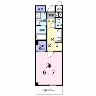 クノスペン【3階】の間取り