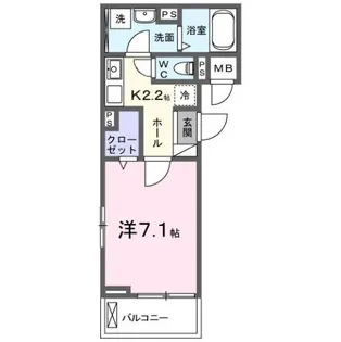 ラフレシール ウエスト【2階】の間取り
