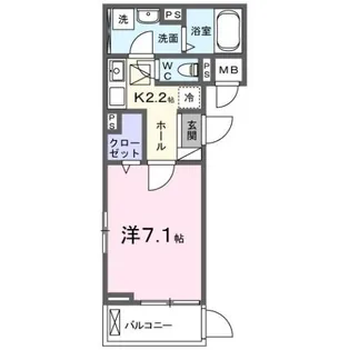 ラフレシール ウエスト【1階】の間取り