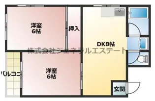 成田グリーンハイツ【3階】の間取り