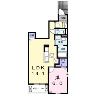 ラ カーサ クラーダ【1階】の間取り