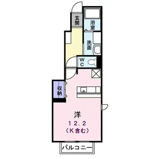 ローザ・アルベロB棟【1階】の間取り