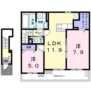 メゾン・ド・カオル【2階】の間取り