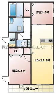 MoonRiver【B202号室】の間取り