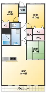 寝屋川サンハイツA棟 【7階】の間取り