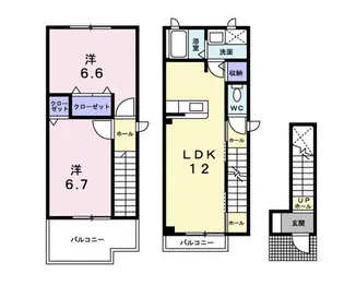 太間パークレジデンス【2階】の間取り