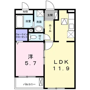 ラ・ルーチェ【1階】の間取り